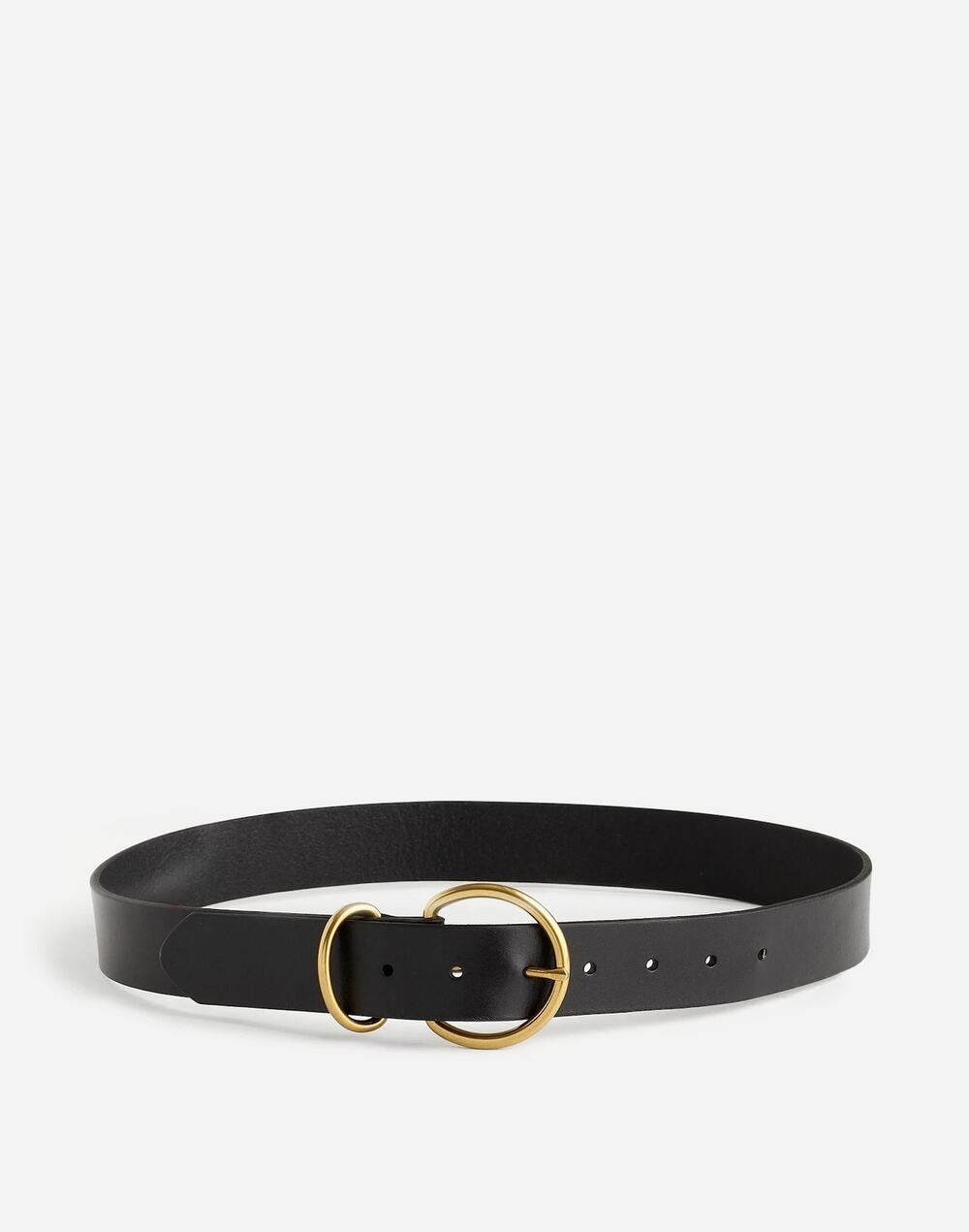 NWOT Madewell O-Buckle Leather Belt True Black S